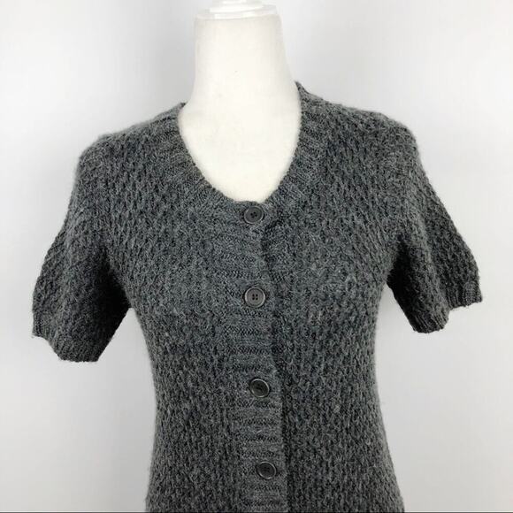 BCBGMaxzria Gray Wool Alpaca Blend Knit Sweater Dress Small - Picture 3 of 16